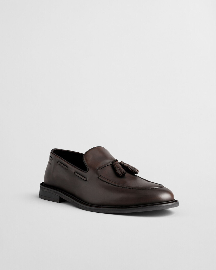 mocasines de piel lozham - marrón oscuro