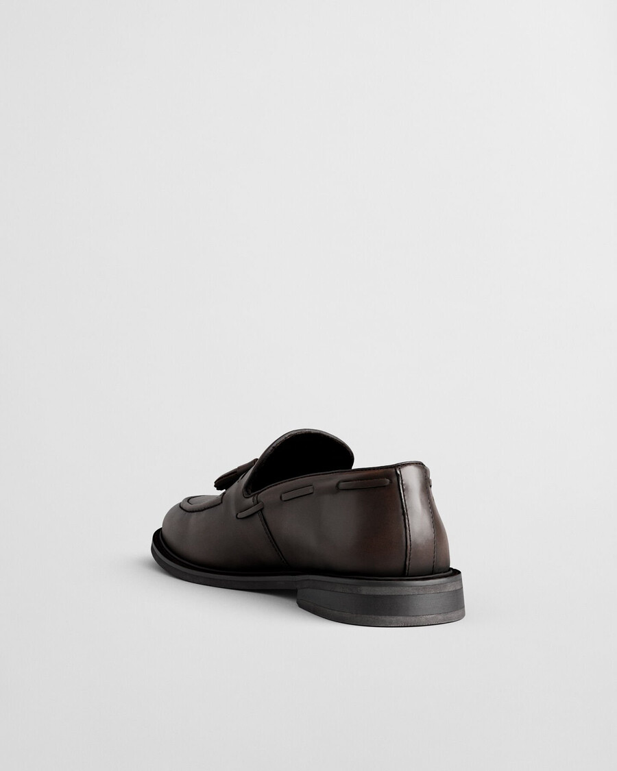 mocasines de piel lozham - marrón oscuro