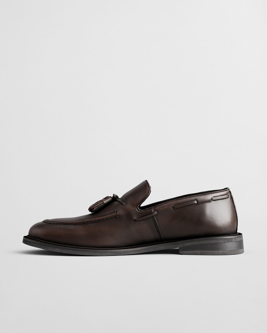 mocasines de piel lozham - marrón oscuro