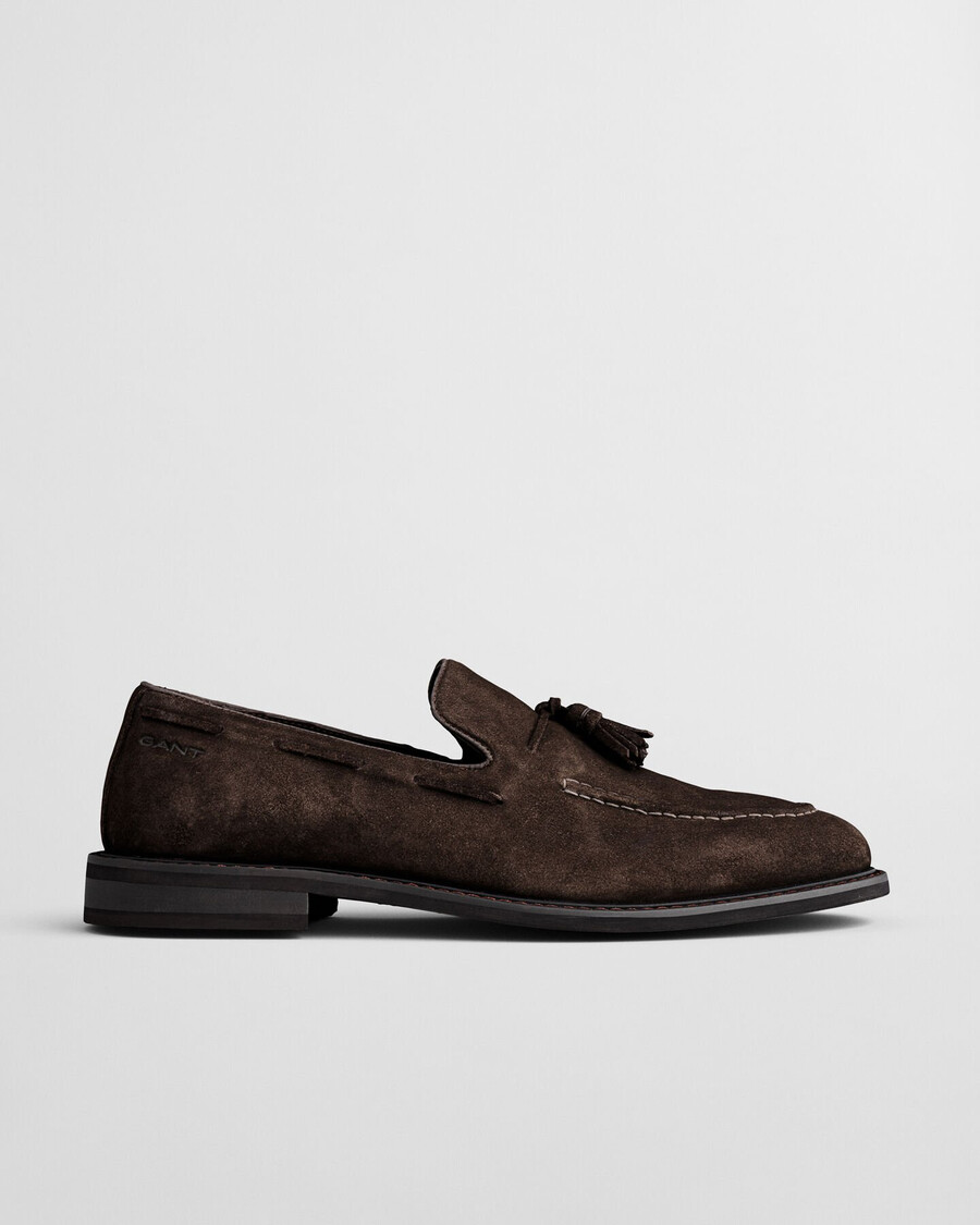 mocasines de ante lozham - marrón oscuro