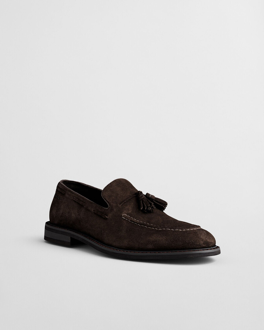 mocasines de ante lozham - marrón oscuro
