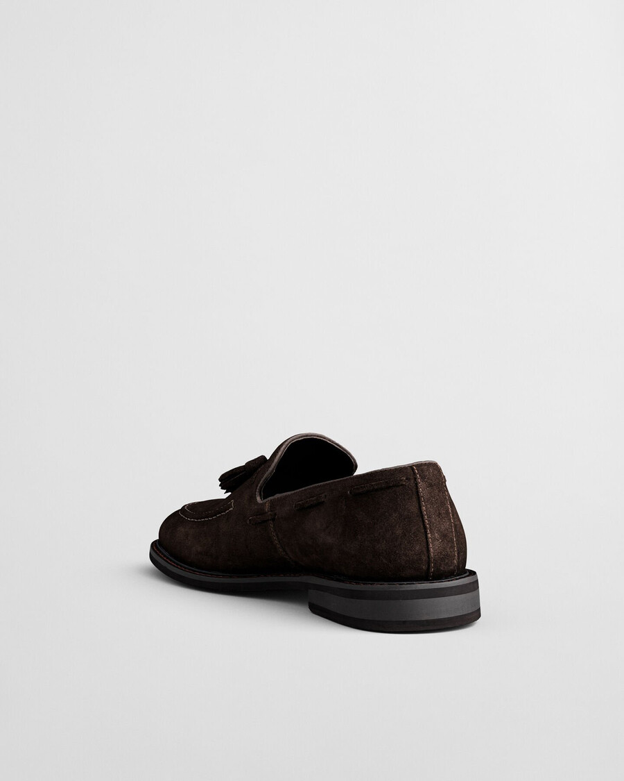 mocasines de ante lozham - marrón oscuro