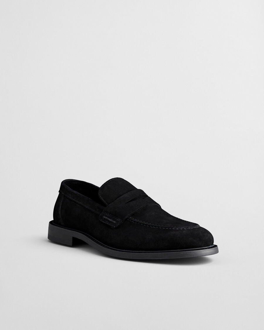 mocasines de ante lozham - negro