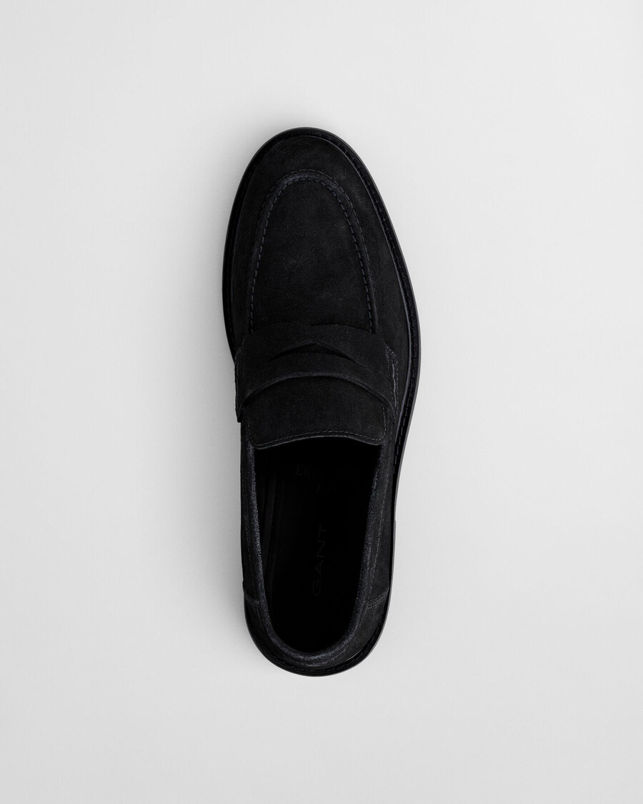 mocasines de ante lozham - negro