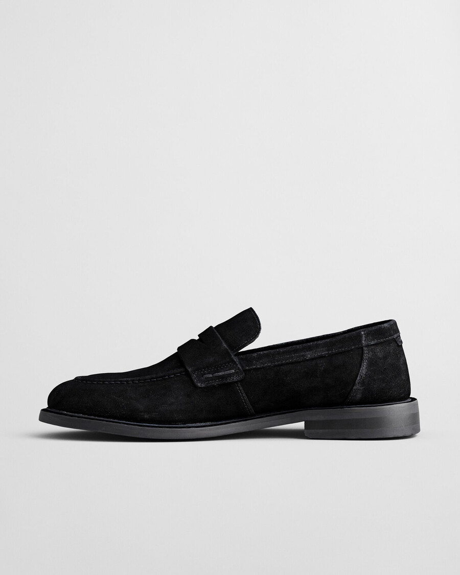mocasines de ante lozham - negro