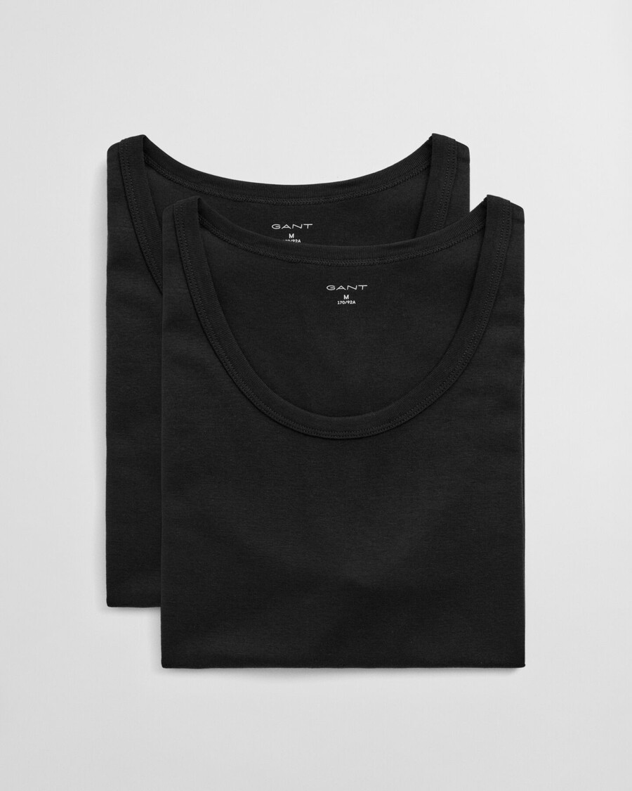 pack de 2 camisetas sin mangas - negras