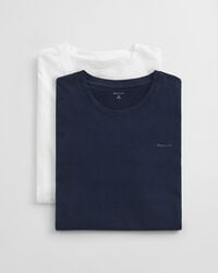 pack de 2 camisetas de cuello redondo - azul marinoblanco