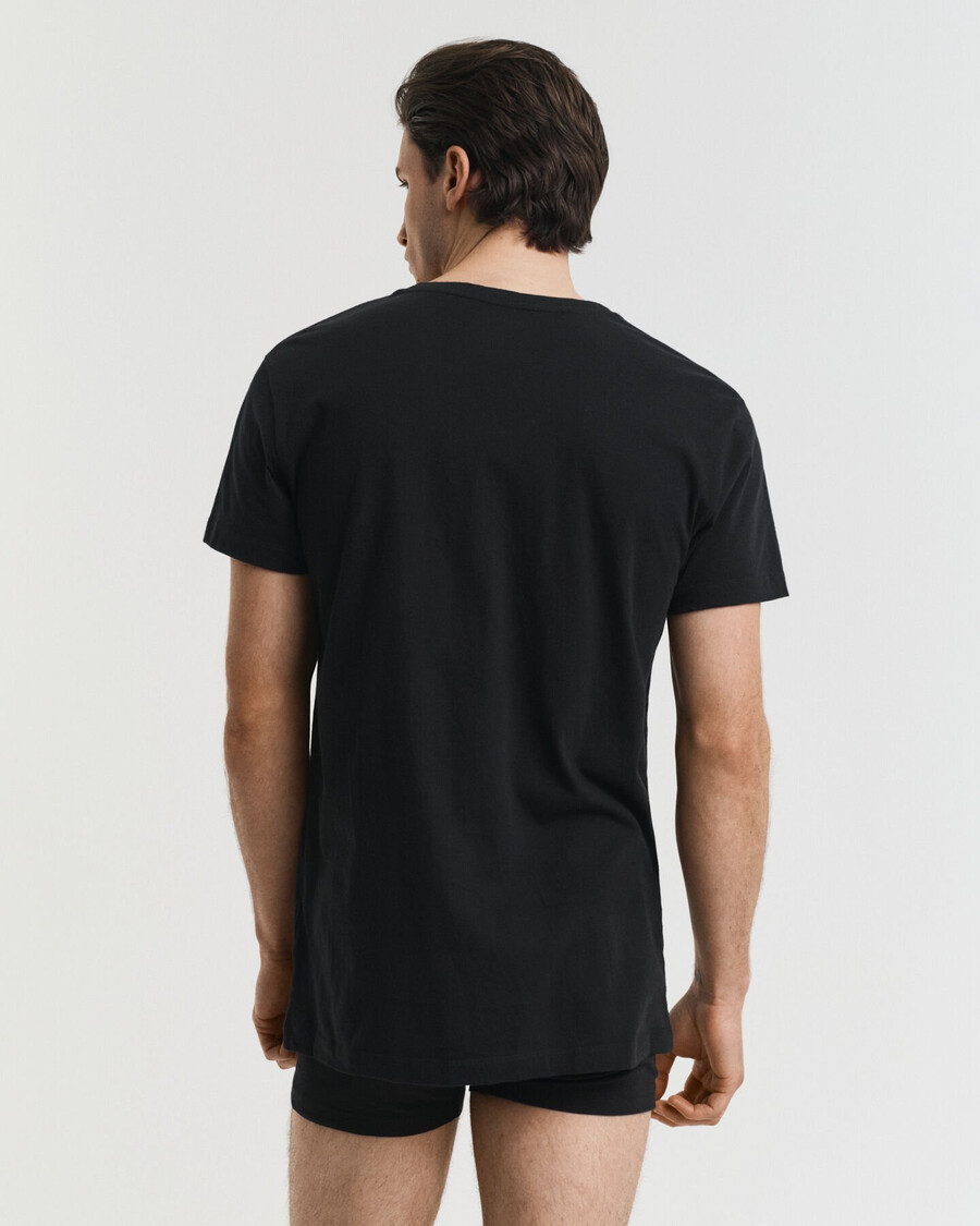 pack de 2 camisetas con cuello en v - negroblanco