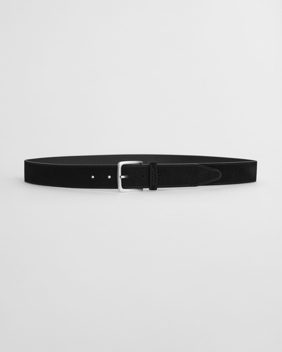 cinturón clásico de ante - negro