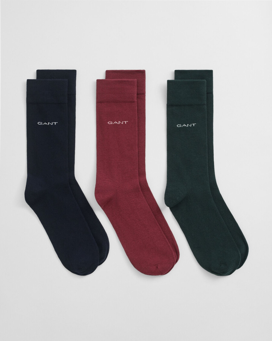 paquete de 3 calcetines de algodón suave - verde tartán
