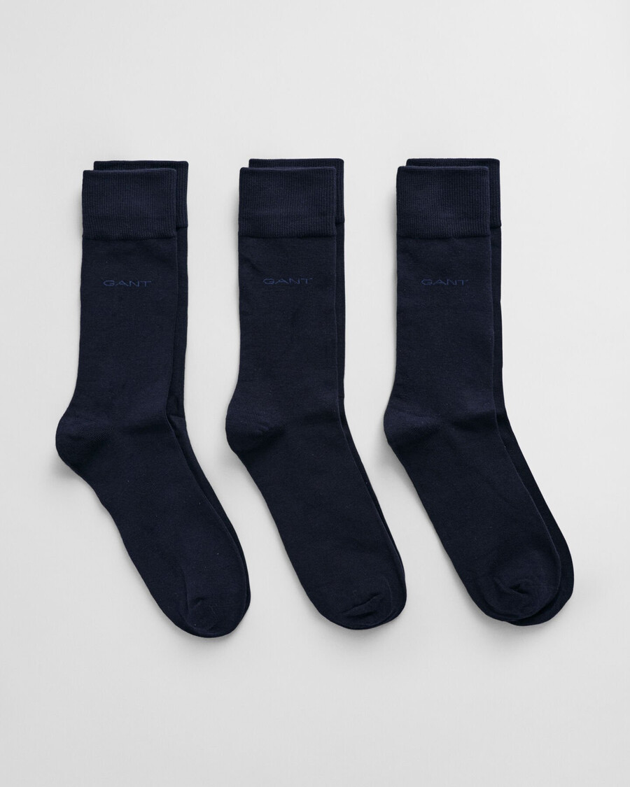 paquete de 3 calcetines de algodón suave - azul marino