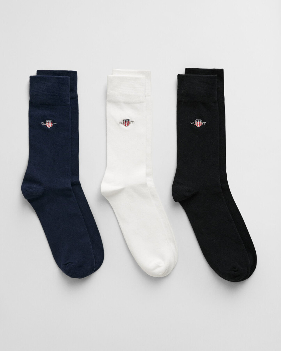 paquete de 3 calcetines shield - negro