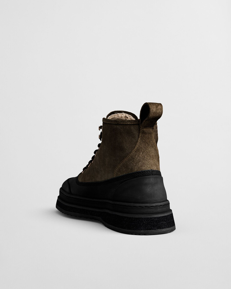 botas de ante con cordones blistown - caqui cálido