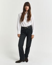 vaqueros elásticos de pierna recta - negro desgastado