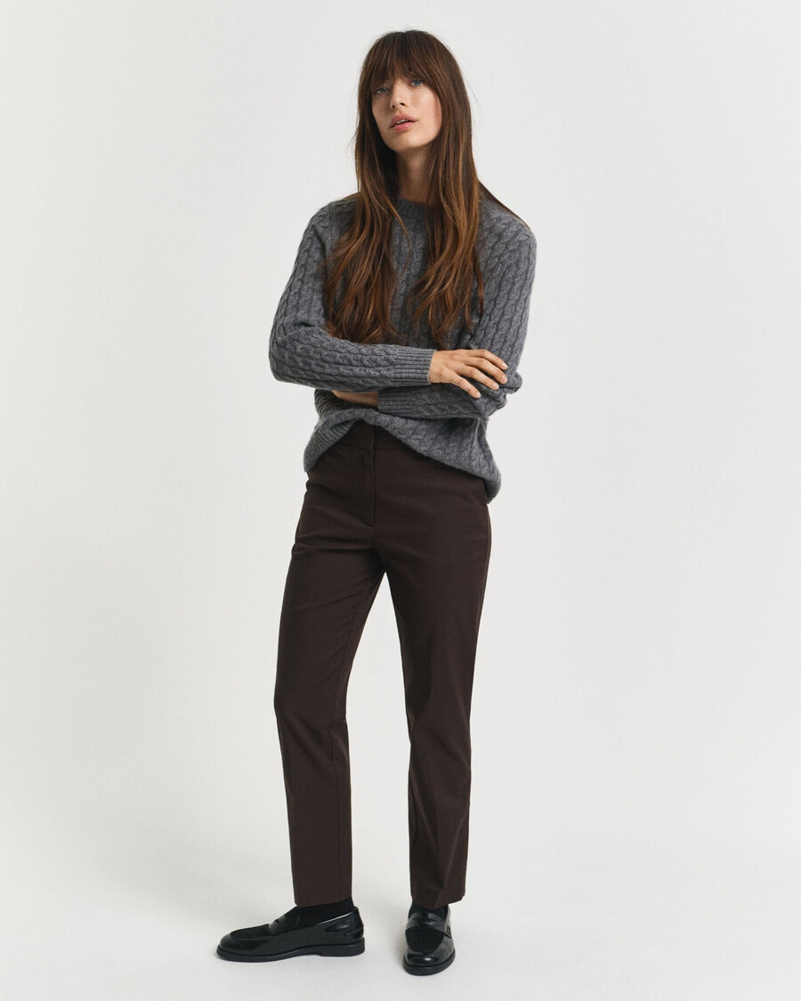 pantalones ajustados - marrón oscuro