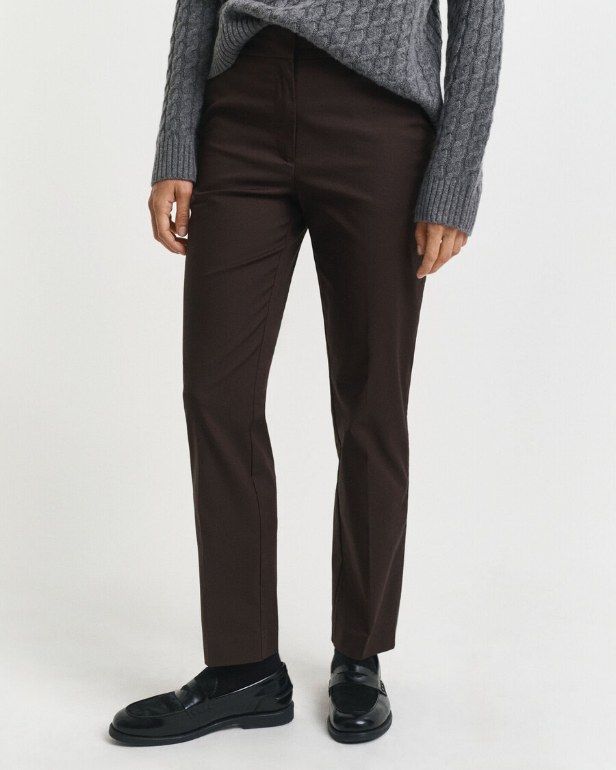pantalones ajustados - marrón oscuro