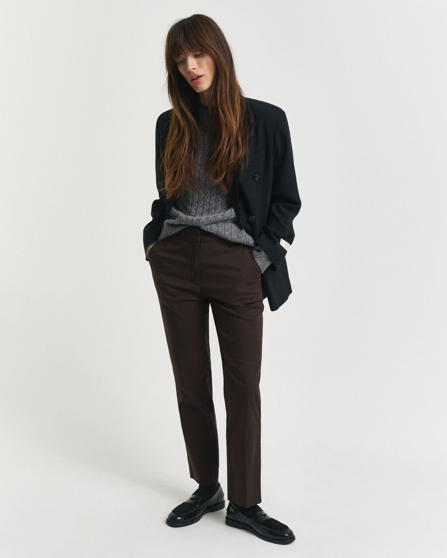 pantalones ajustados - marrón oscuro