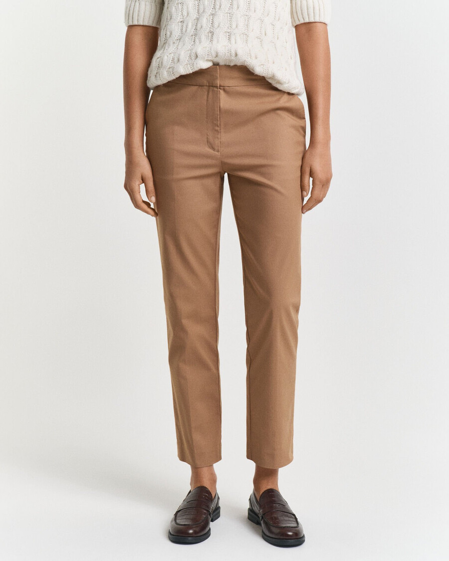 pantalones pitillo ajustados - caqui cálido