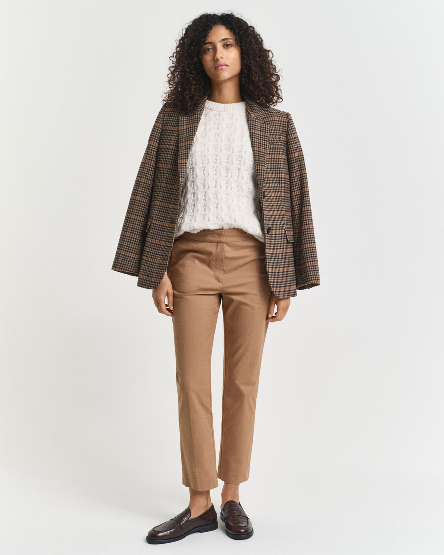pantalones pitillo ajustados - caqui cálido