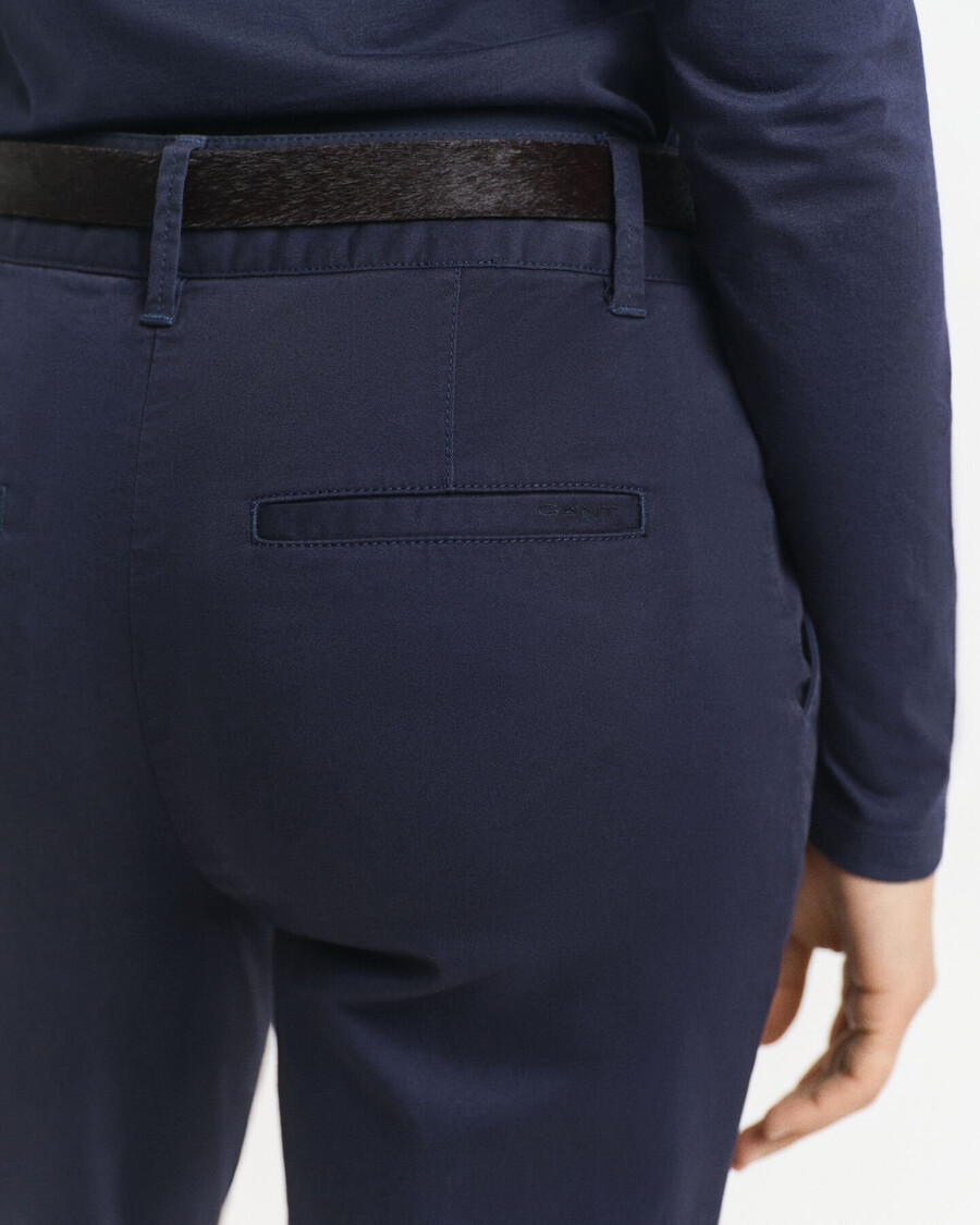 pantalones chinos ajustados - azul noche