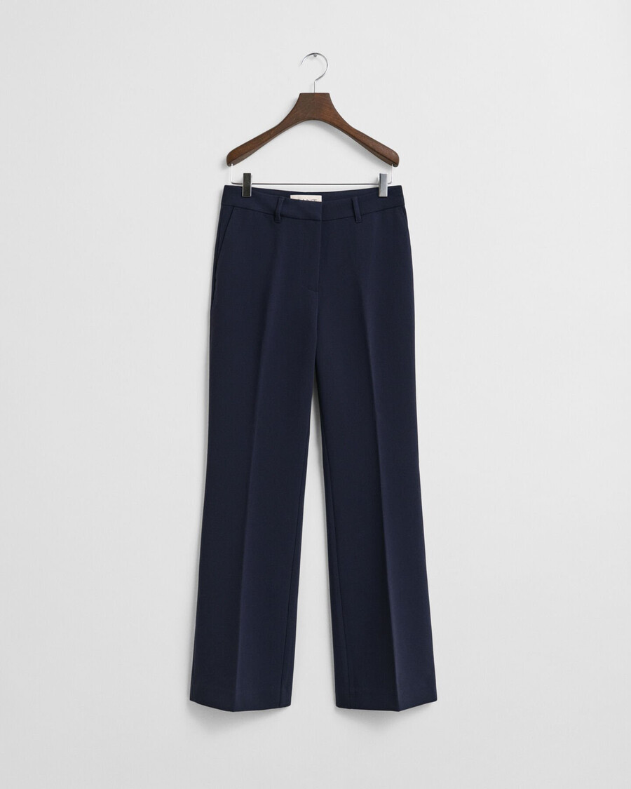 pantalones acampanados de corte entallado - azul noche