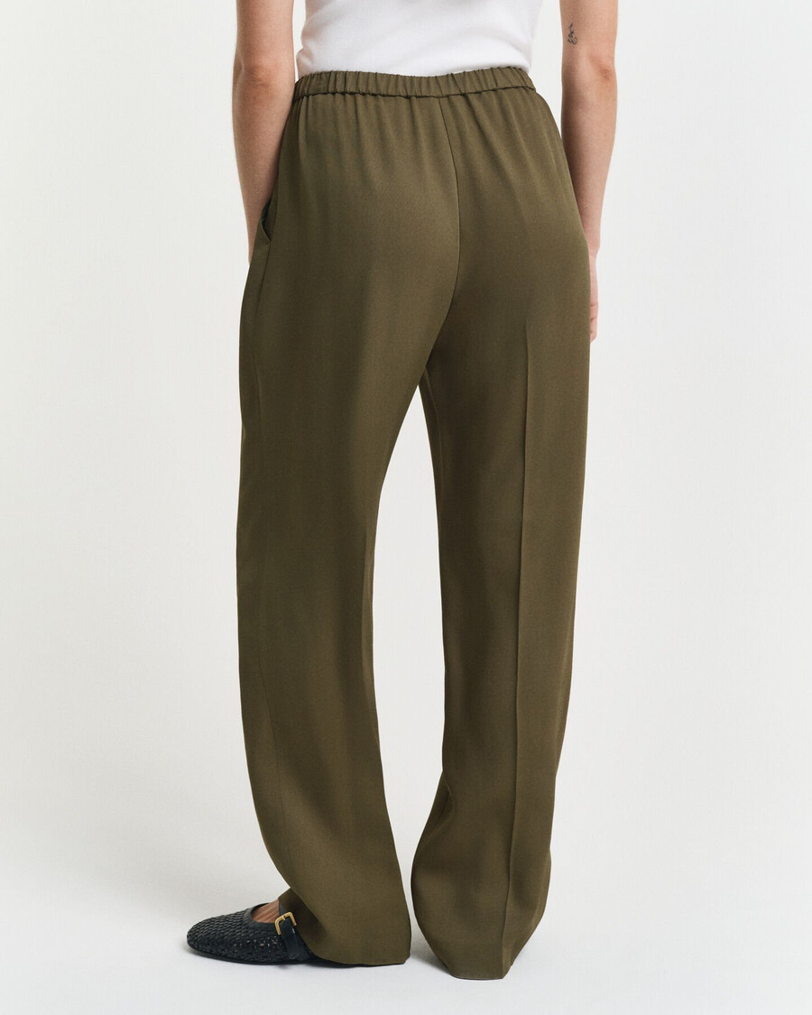 pantalones fluidos - verde musgo