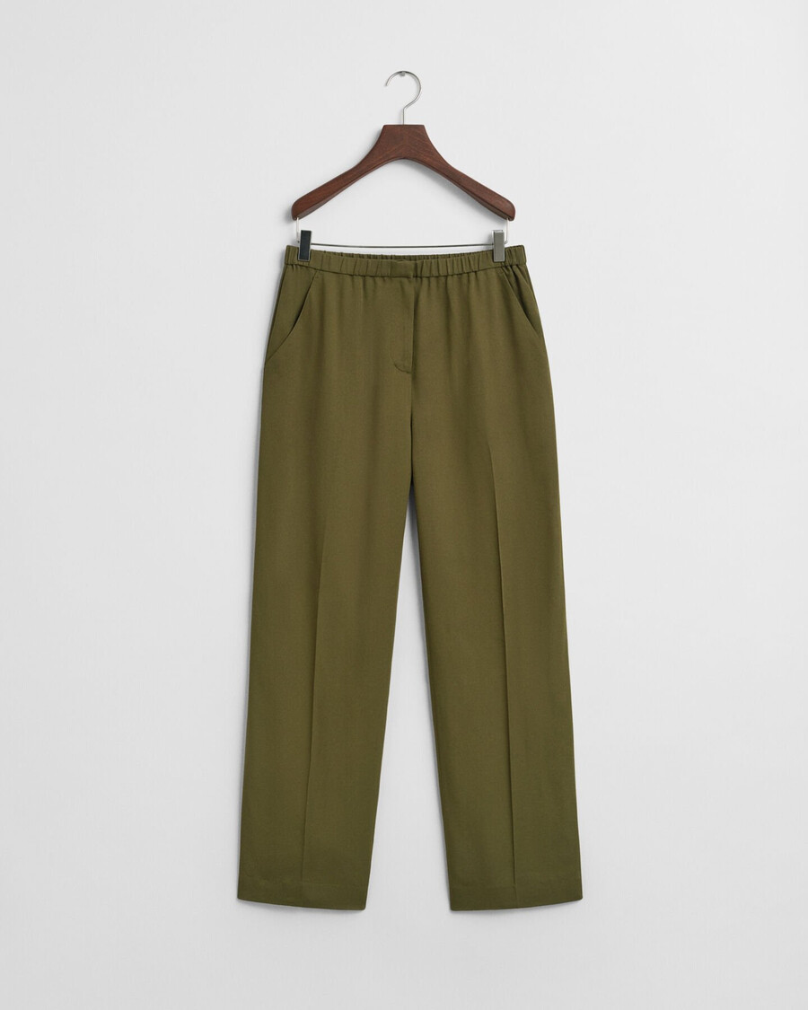 pantalones fluidos - verde musgo