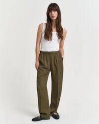 pantalones fluidos - verde musgo