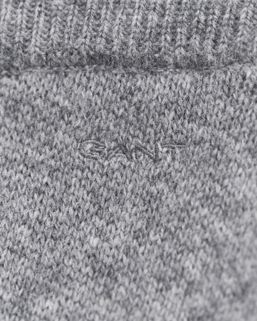 pantalones de lana de punto - charcoal melange