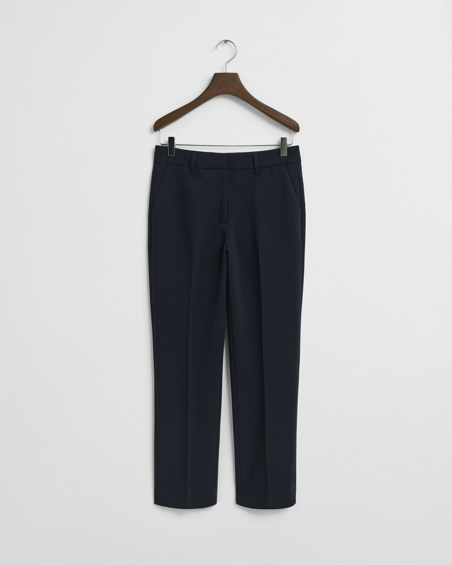 pantalones fluidos de corte entallado - azul noche