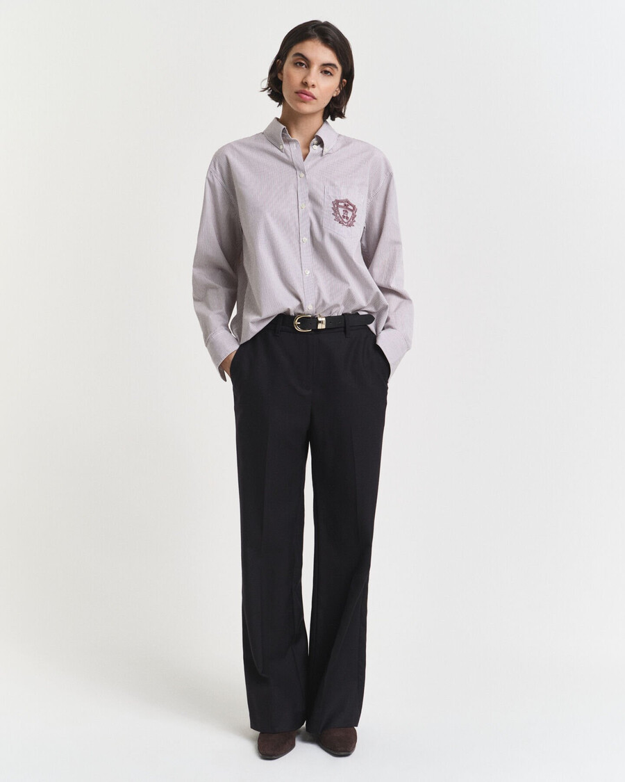 pantalones de mezcla de lana a medida - negro