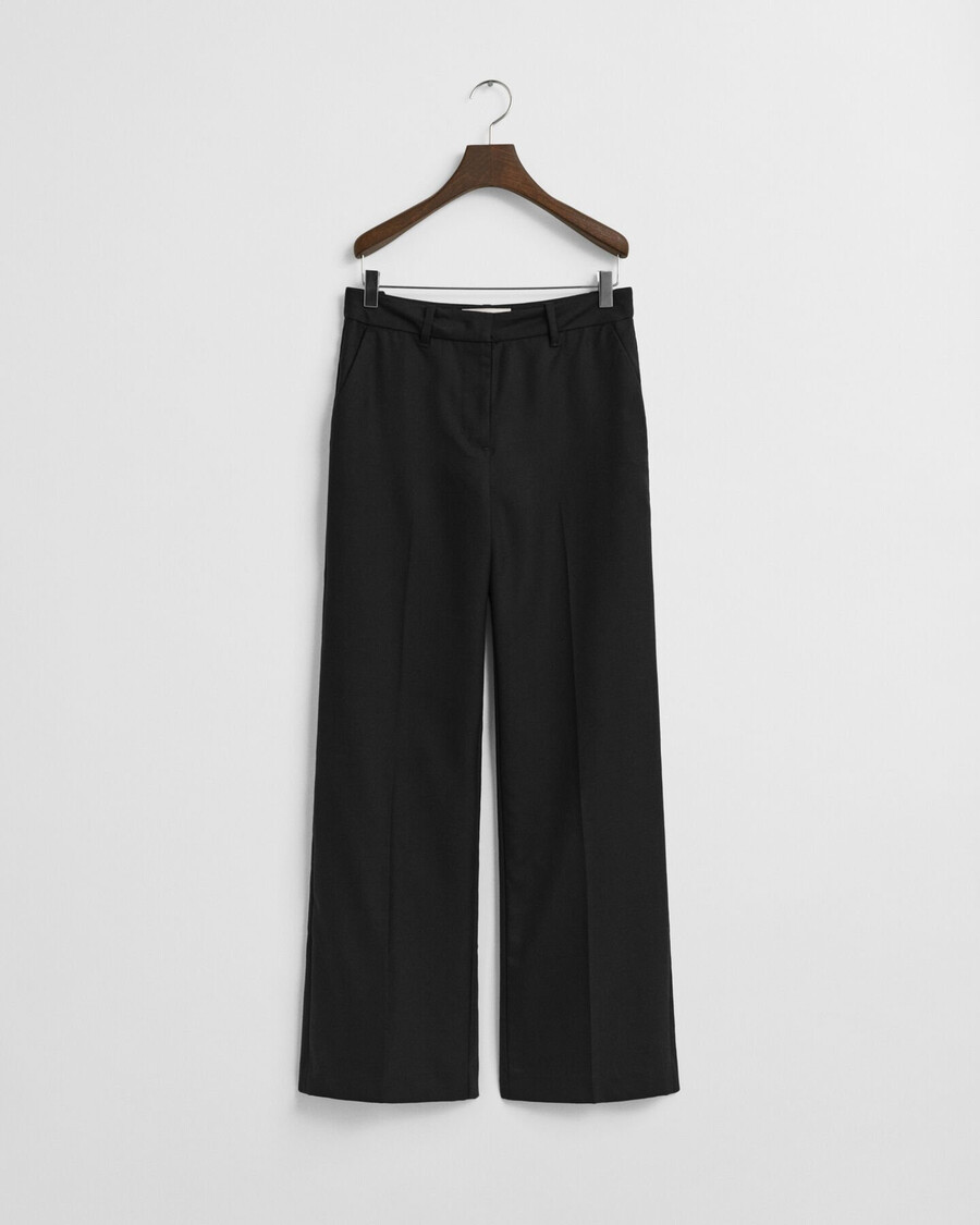pantalones de mezcla de lana a medida - negro