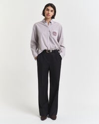 pantalones de mezcla de lana a medida - negro