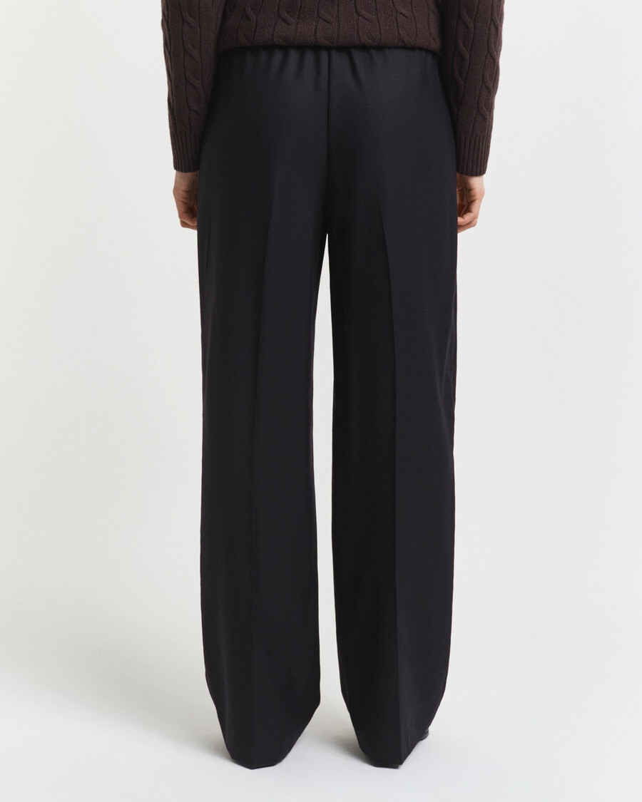 pantalones de mezcla de lana - negro