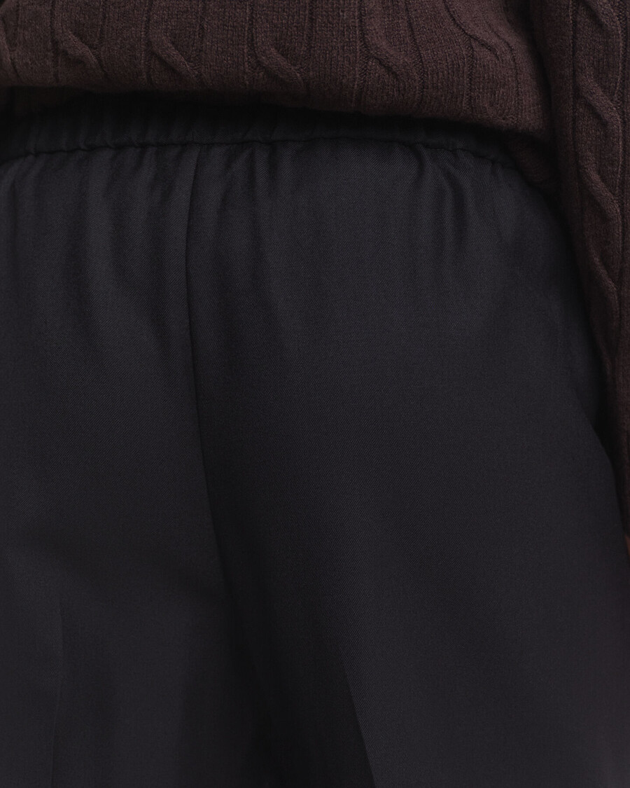 pantalones de mezcla de lana - negro