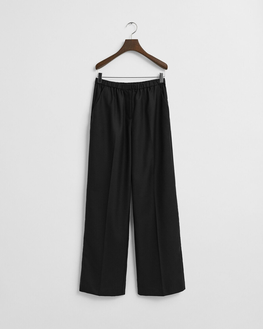 pantalones de mezcla de lana - negro