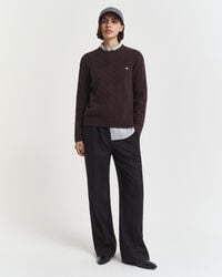 pantalones de mezcla de lana - negro