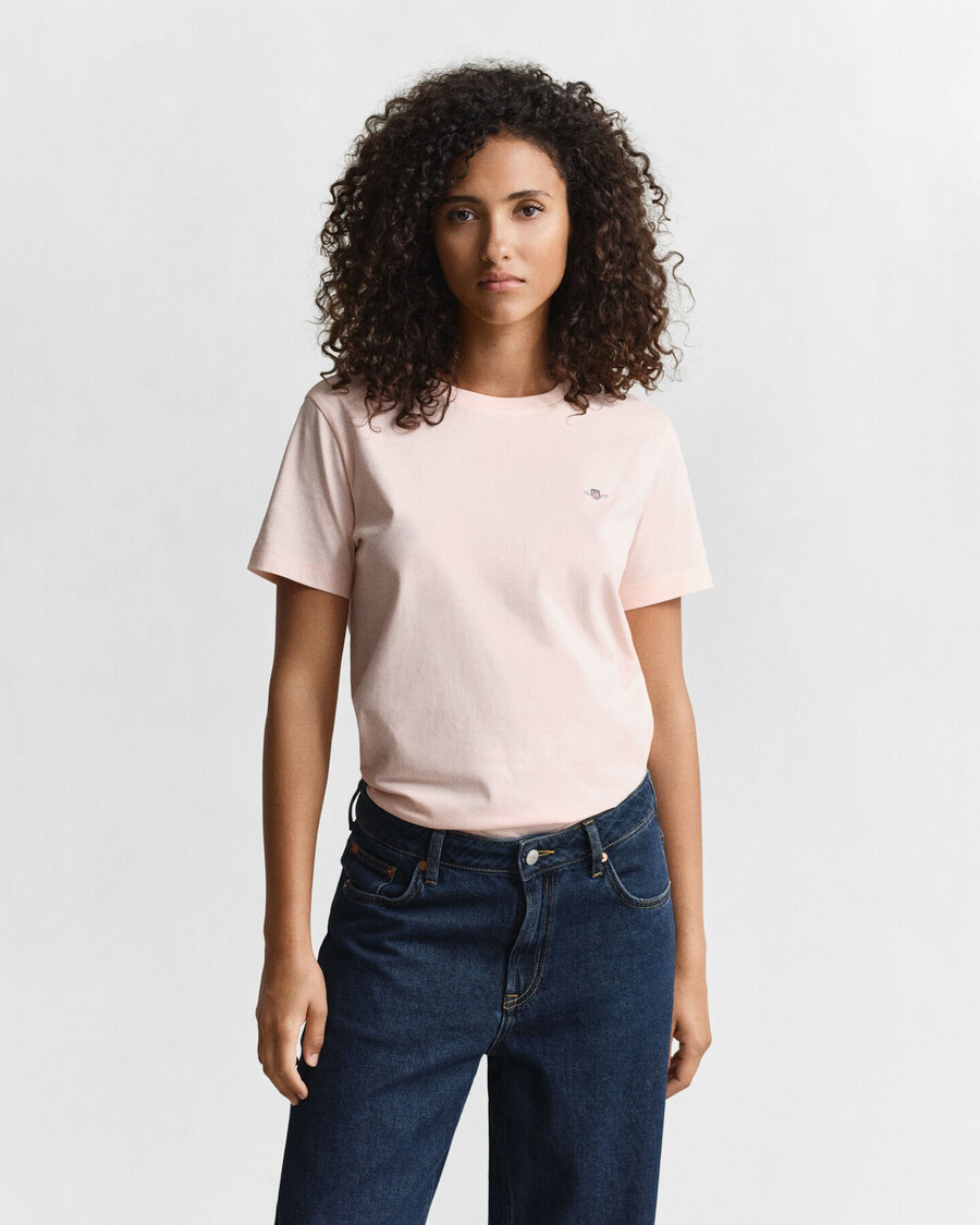 camiseta shield - rosa albaricoque