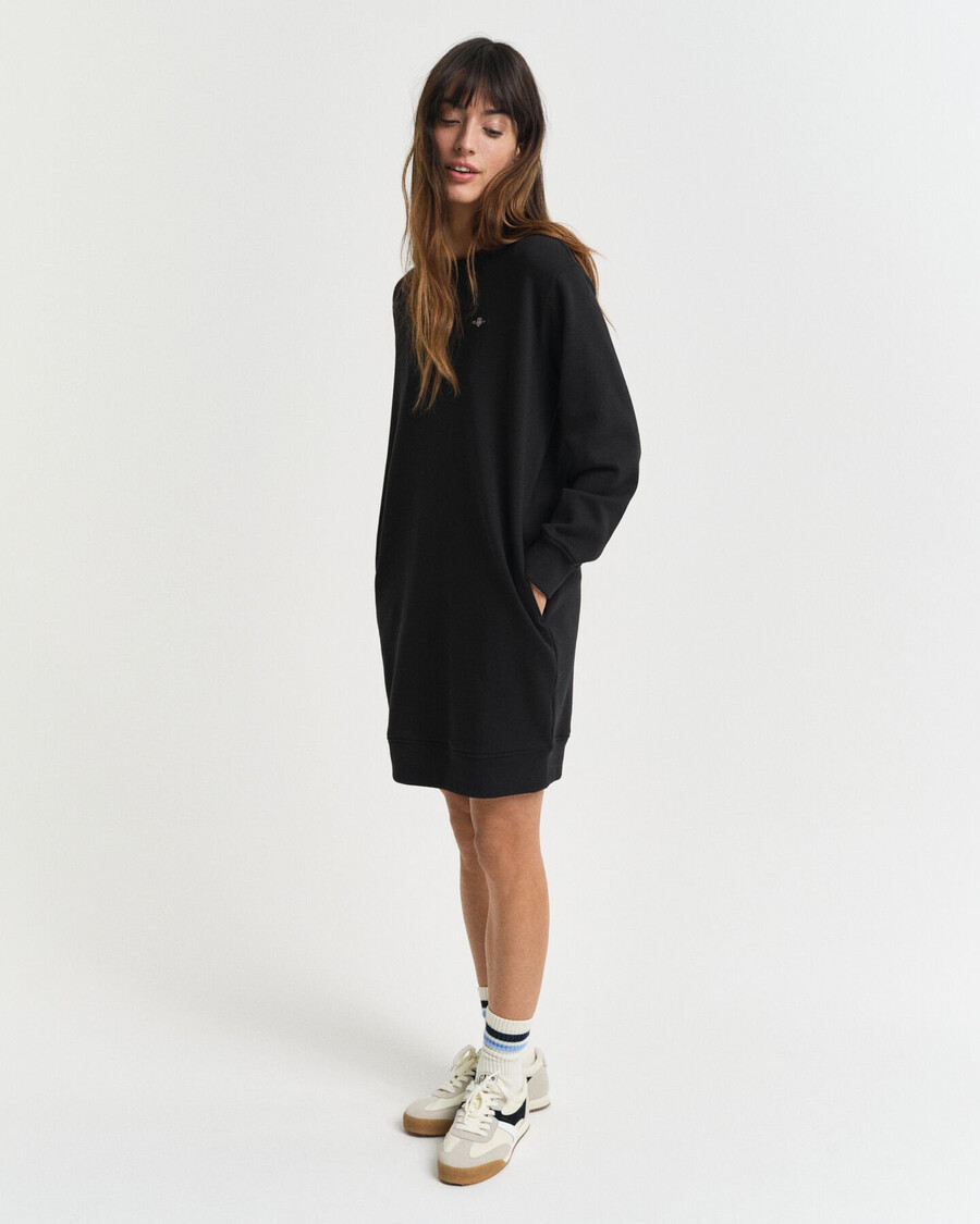 vestido deportivo con cuello redondo shield - negro