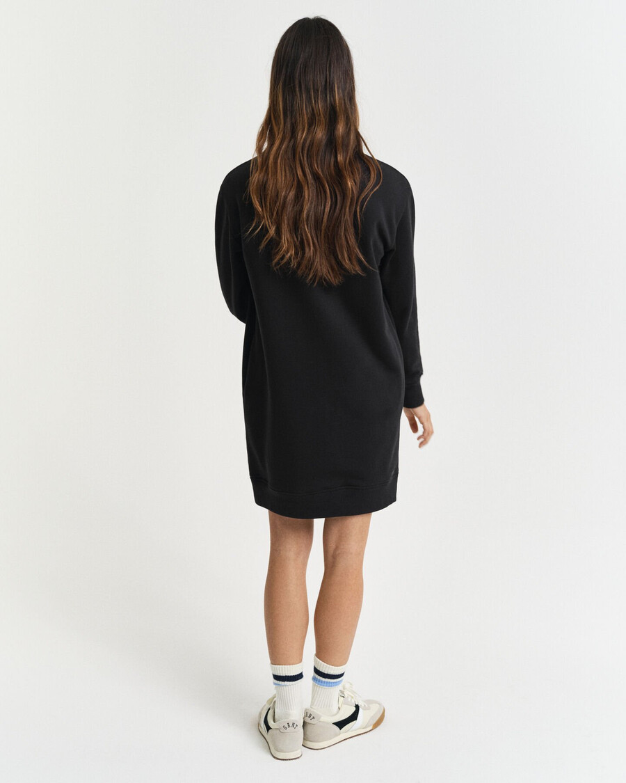 vestido deportivo con cuello redondo shield - negro