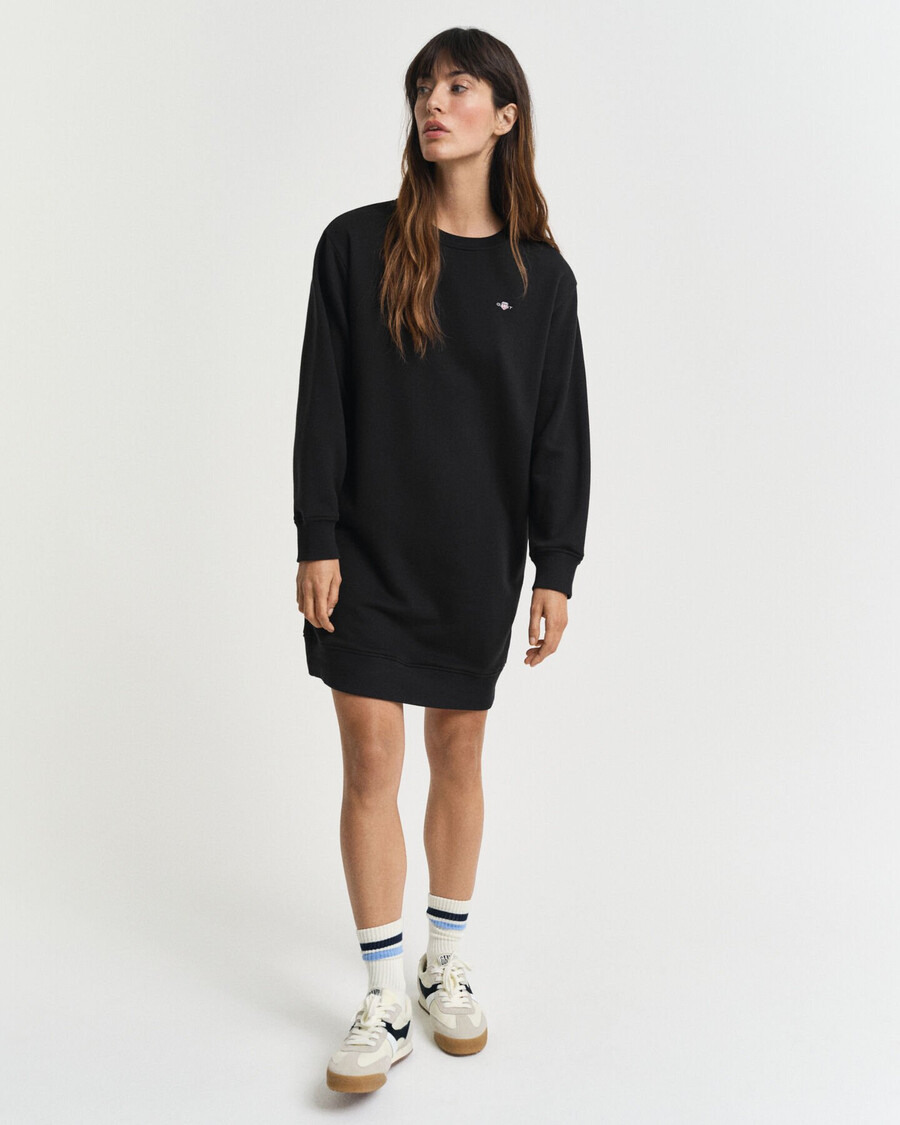 vestido deportivo con cuello redondo shield - negro