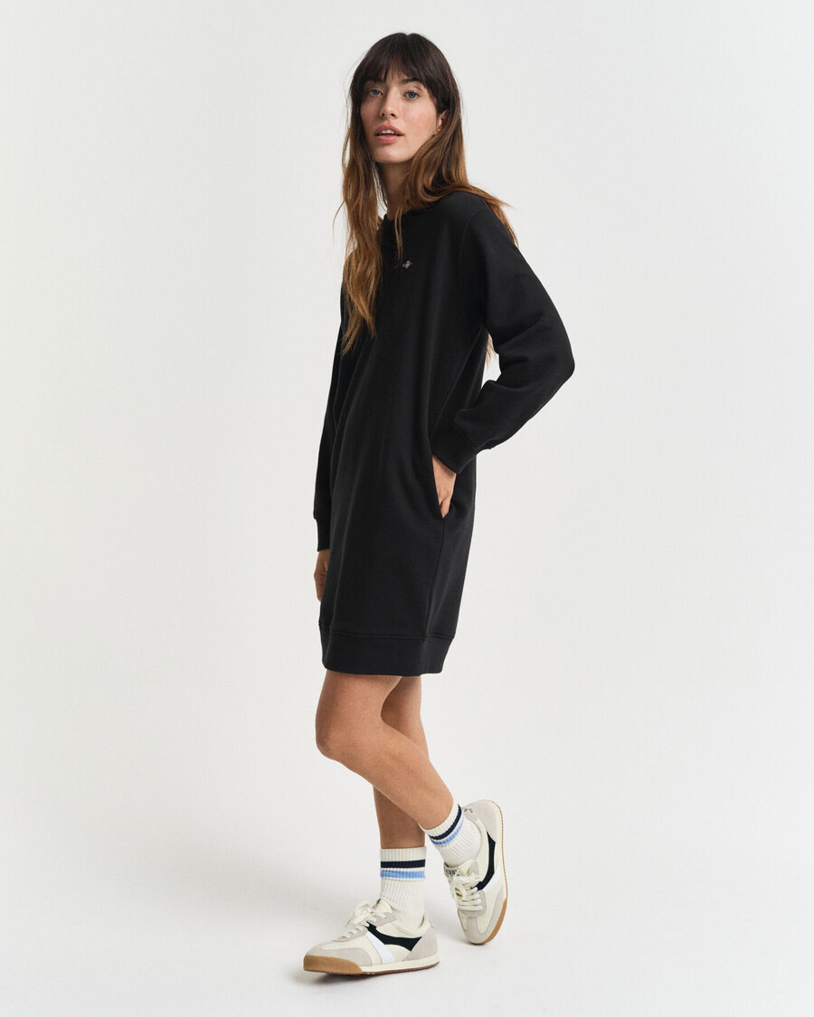 vestido deportivo con cuello redondo shield - negro