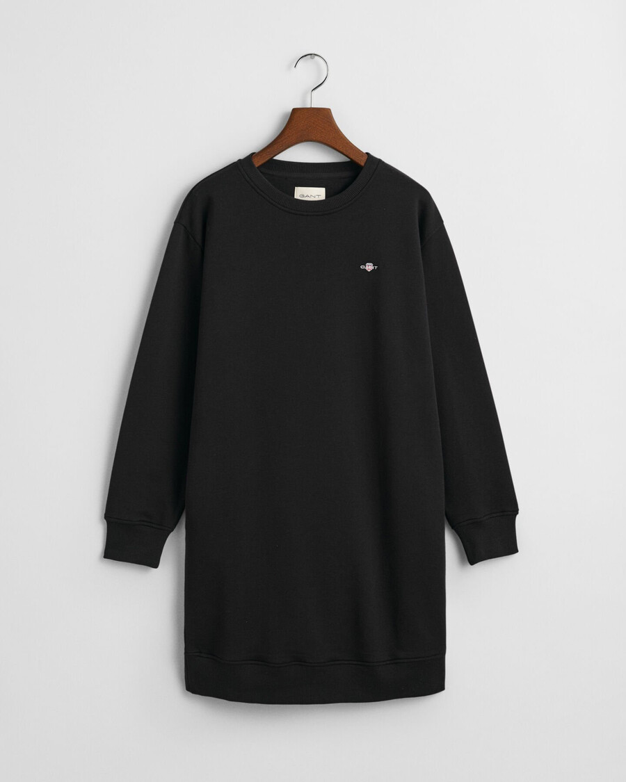 vestido deportivo con cuello redondo shield - negro