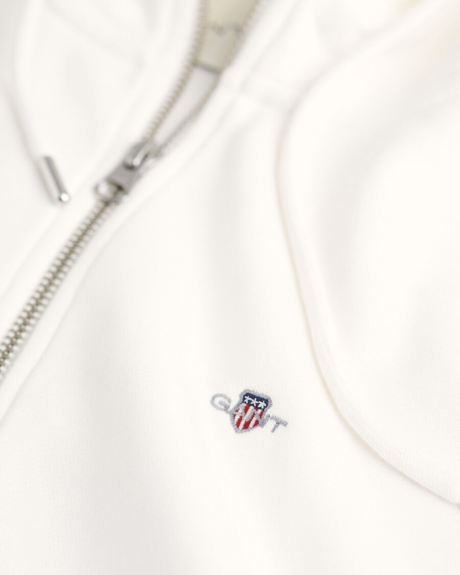 sudadera con capucha y cremallera shield - cáscara de huevo