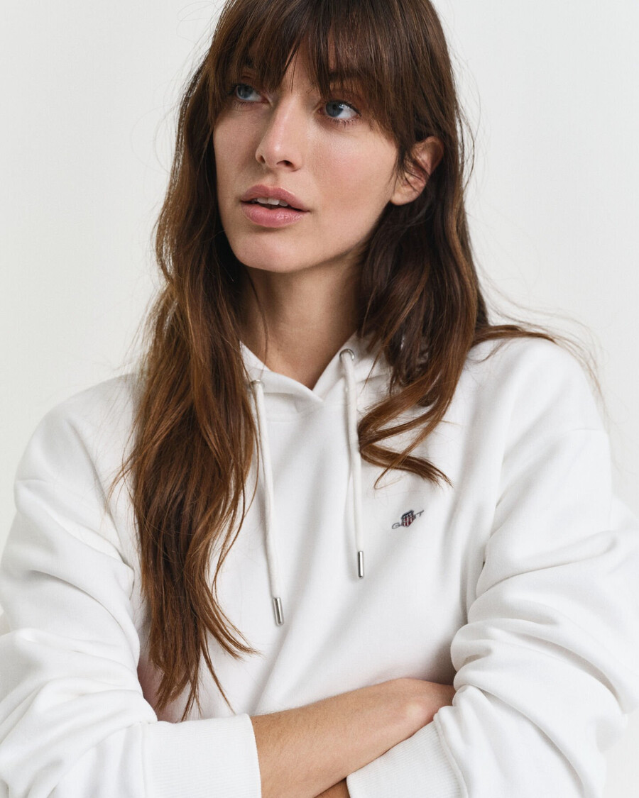 sudadera con capucha shield - cáscara de huevo