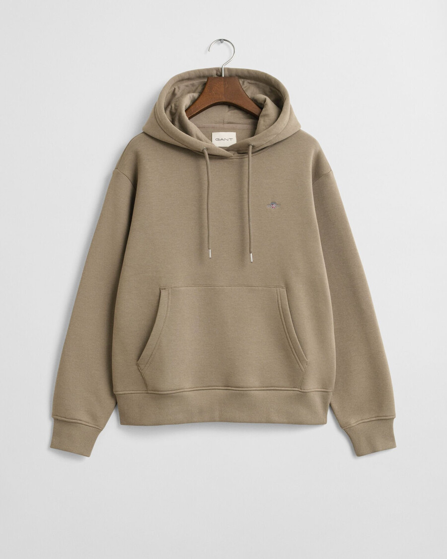 sudadera con capucha shield - beige topo