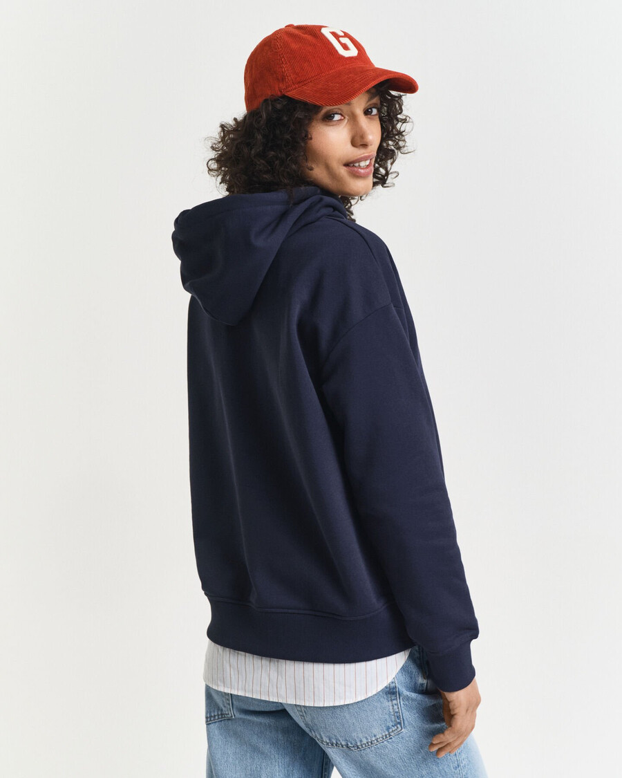 sudadera con capucha shield - azul noche