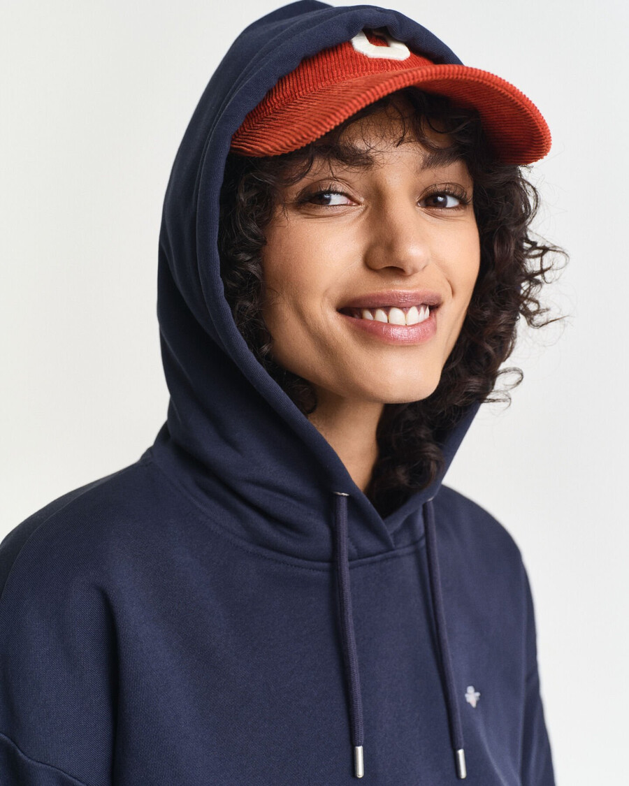 sudadera con capucha shield - azul noche