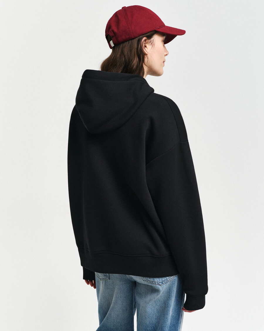 sudadera con capucha shield - negra