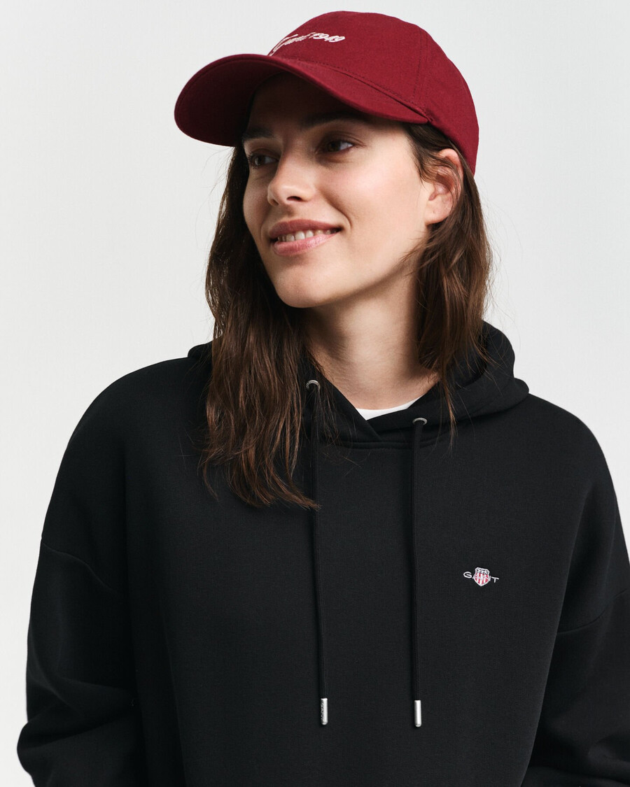 sudadera con capucha shield - negra